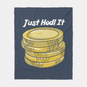 HODL It Cryptocurrency Gagポロ フリースブランケット (正面)
