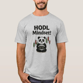 HODL Mindset Panda – Crypto Trading Motivation Tシャツ