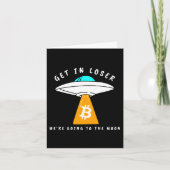 Hodl - Moon - UFO - BITCOIN - Crypto ノートカード (正面)
