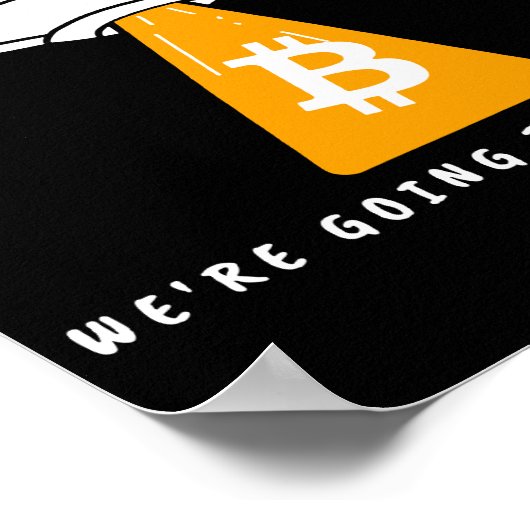 Hodl - Moon - UFO - BITCOIN - Crypto ポスター (角)