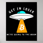 Hodl - Moon - UFO - BITCOIN - Crypto ポスター (正面)