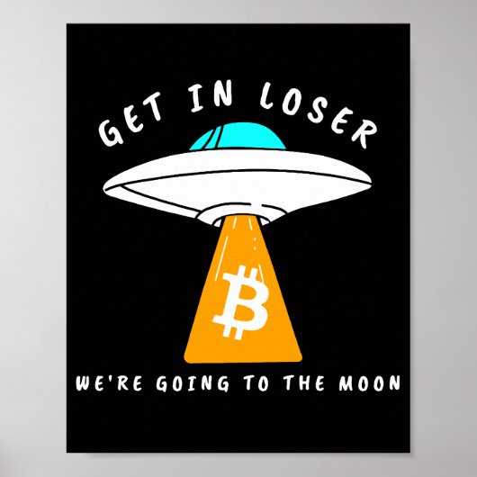 Hodl - Moon - UFO - BITCOIN - Crypto ポスター (正面)