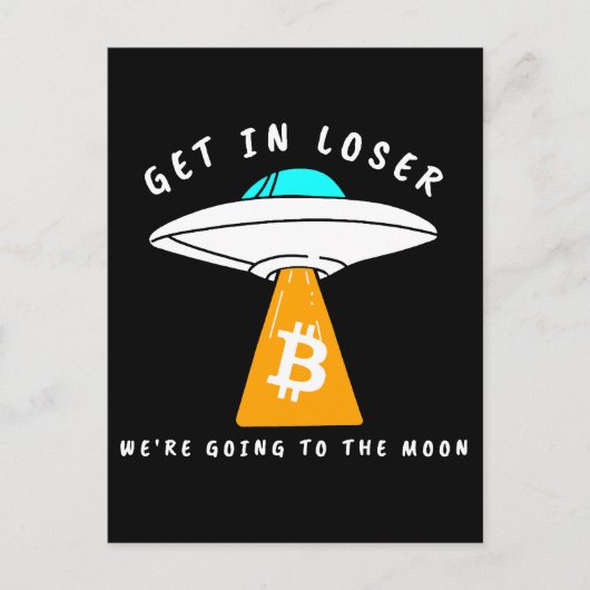 Hodl - Moon - UFO - BITCOIN - Crypto ポストカード (正面)