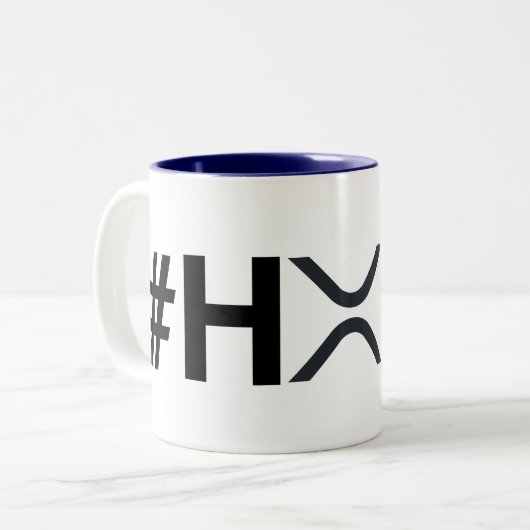 #HODL Ripple(XRP)2トーンMug ツートーンマグカップ (正面左)