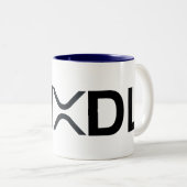 #HODL Ripple(XRP)2トーンMug ツートーンマグカップ (正面右)