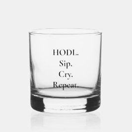HODL Sip Cry Repeatクリプトウイスキーグラス ウイスキーグラス