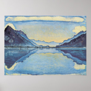 Hodler – 対称ミラーリングを使用したThun 1909 ポスター