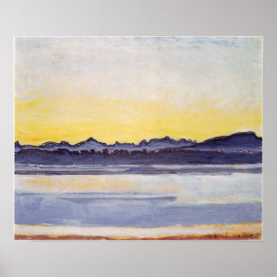 Hodler - Lake Geneva With Mont Blanc Before Sunri… ポスター