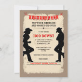 Hoedown Country Western  Invitation Customized 招待状 (正面)