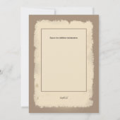 Hoedown Country Western Invitation Customized 招待状 (裏面)