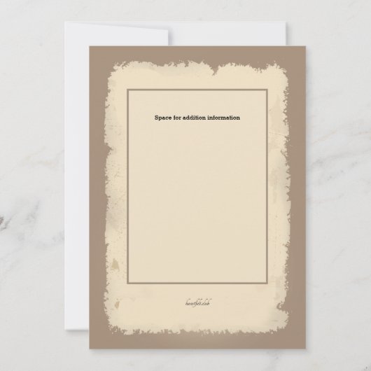 Hoedown Country Western  Invitation Customized 招待状 (裏面)