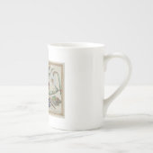 Hoefnagelの旧式な昆虫の花 ボーンチャイナマグカップ (右)