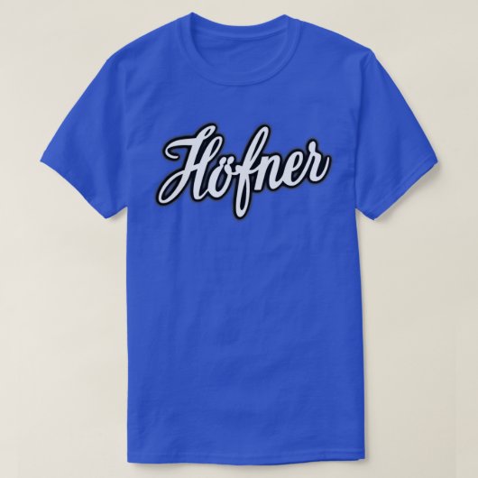 Hofner   White  Tシャツ (デザイン正面)