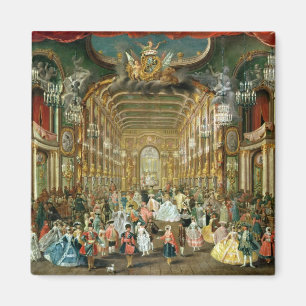 Hoftheaterの仮装舞踏会、ボン1754年 マグネット