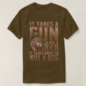 Hog Hunter feral pig hunters Tシャツ (デザイン正面)