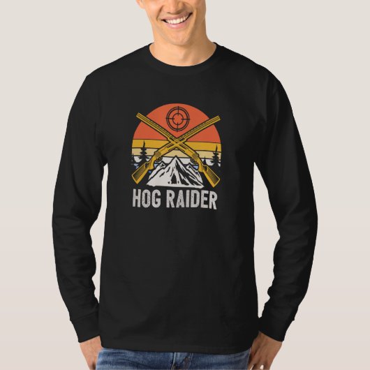 Hog Raider Wild Pig Hunting Hog Boar Hunter Dad Tシャツ (正面)