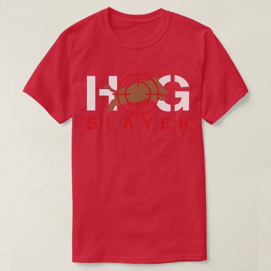 Hog Slayer Hunting Wild Boar Pig Hunter Premium Tシャツ (デザイン正面)