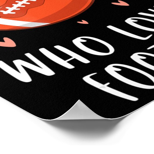 Hogeを愛する少女だけの女子のための可愛いサッカー ポスター (角)