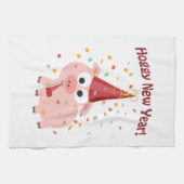 Hoggyの新年! キッチンタオル (横)