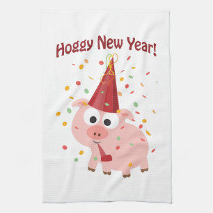 Hoggyの新年! キッチンタオル
