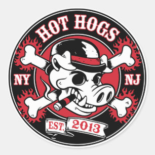 Hogs™の熱いクラシックな円形のステッカー ラウンドシール