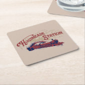 HOGSMEADEステーションヴィンテージグラフィック スクエアペーパーコースター (アングル)