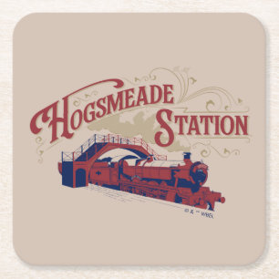 HOGSMEADEステーションヴィンテージグラフィック スクエアペーパーコースター