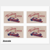 HOGSMEADEステーションヴィンテージグラフィック 長方形シール (シート)