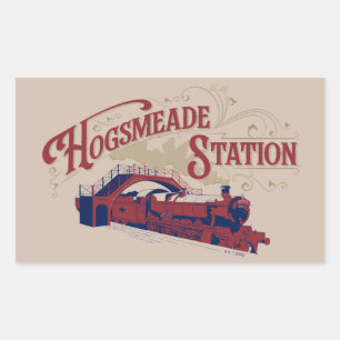 HOGSMEADEステーションヴィンテージグラフィック 長方形シール