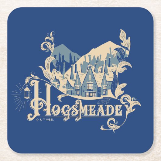 HOGSMEADE™ヴィンテージビレッジグラフィック スクエアペーパーコースター (正面)