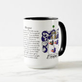 Hogue家族の紋章付き外衣 マグカップ (正面右)