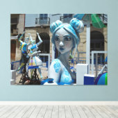 Hogueros de Alicante Sculpture キャンバスプリント (インサイチュ (ウッドフロア))