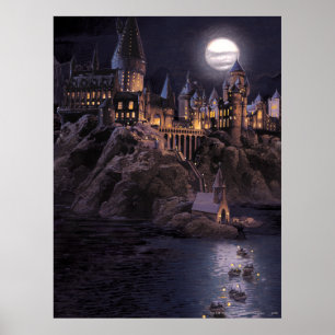 Hogwartsへのハリー・ポッターシリーズのcastle  素晴らしい湖 ポスター