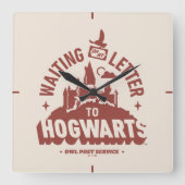 HOGWARTS™からの手紙を待って スクエア壁時計 (正面)