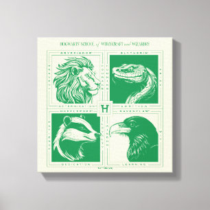 HOGWARTS™ハウス動物グリッド キャンバスプリント