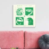 HOGWARTS™ハウス動物グリッド キャンバスプリント (インサイチュ (リビング))