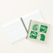 HOGWARTS™ハウス動物グリッド ノートブック (内部)