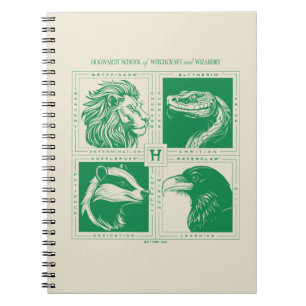 HOGWARTS™ハウス動物グリッド ノートブック