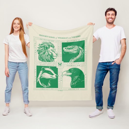 HOGWARTS™ハウス動物グリッド フリースブランケット (インサイチュ)