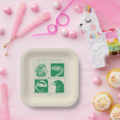 HOGWARTS™ハウス動物グリッド ペーパープレート (パーティー)