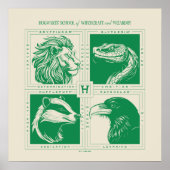 HOGWARTS™ハウス動物グリッド ポスター (正面)