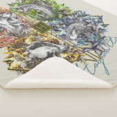 HOGWARTS™バッジフローラグラフィック シェルパブランケット (3/4)