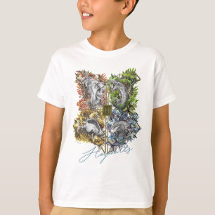HOGWARTS™バッジフローラグラフィック Tシャツ