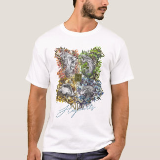 HOGWARTS™バッジフローラグラフィック Tシャツ
