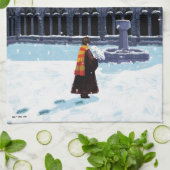 HOGWARTS™中庭のHARRY POTTER™ & Hedwig キッチンタオル (折り畳み)