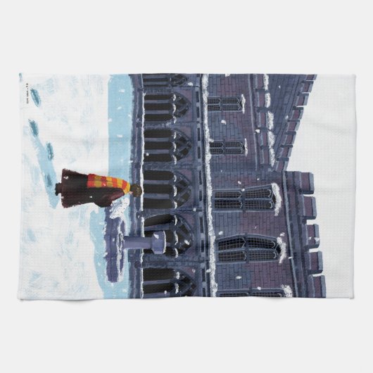 HOGWARTS™中庭のHARRY POTTER™ & Hedwig キッチンタオル (横)