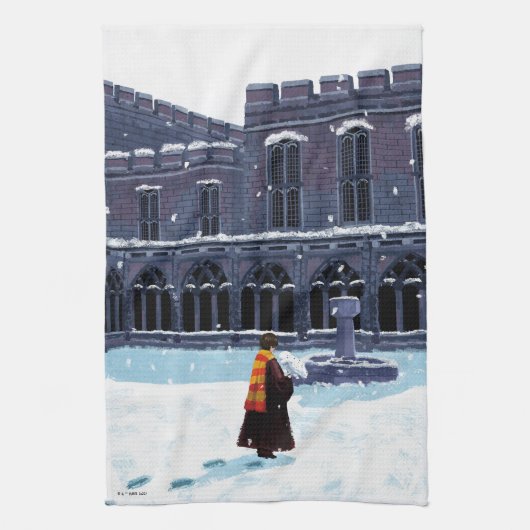 HOGWARTS™中庭のHARRY POTTER™ & Hedwig キッチンタオル (縦)