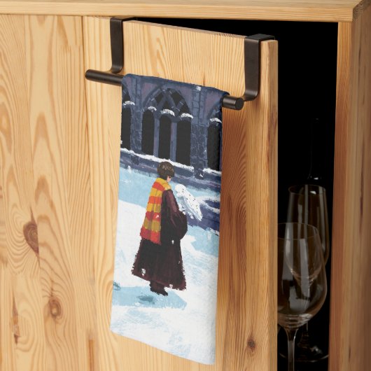 HOGWARTS™中庭のHARRY POTTER™ & Hedwig キッチンタオル (三つ折り)