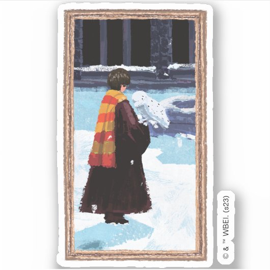 HOGWARTS™中庭のHARRY POTTER™ & Hedwig シール (正面)