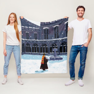 HOGWARTS™中庭のHARRY POTTER™ & Hedwig フリースブランケット